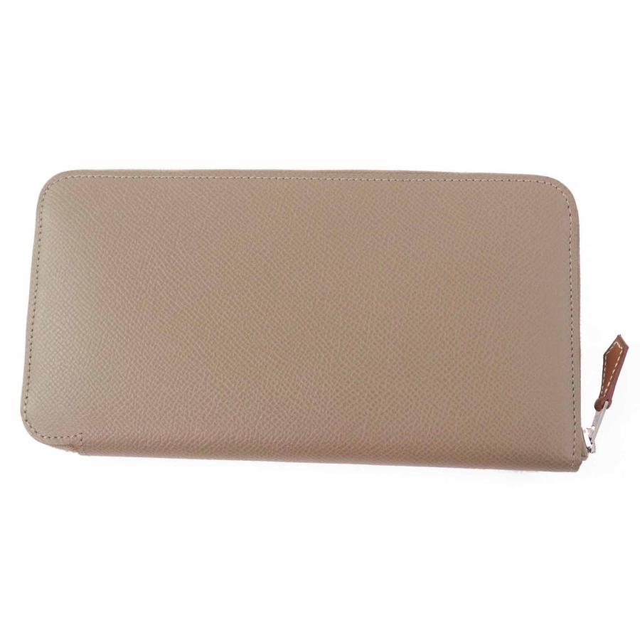未使用品◎HERMES エルメス アザップ ロング シルクイン エトゥープ ヴォーエプソン 長財布 W刻印 箱付き フランス製 正規品 レディース HERMES（エルメス） 未使用品◎HERMES アザップ ロング シルクイン