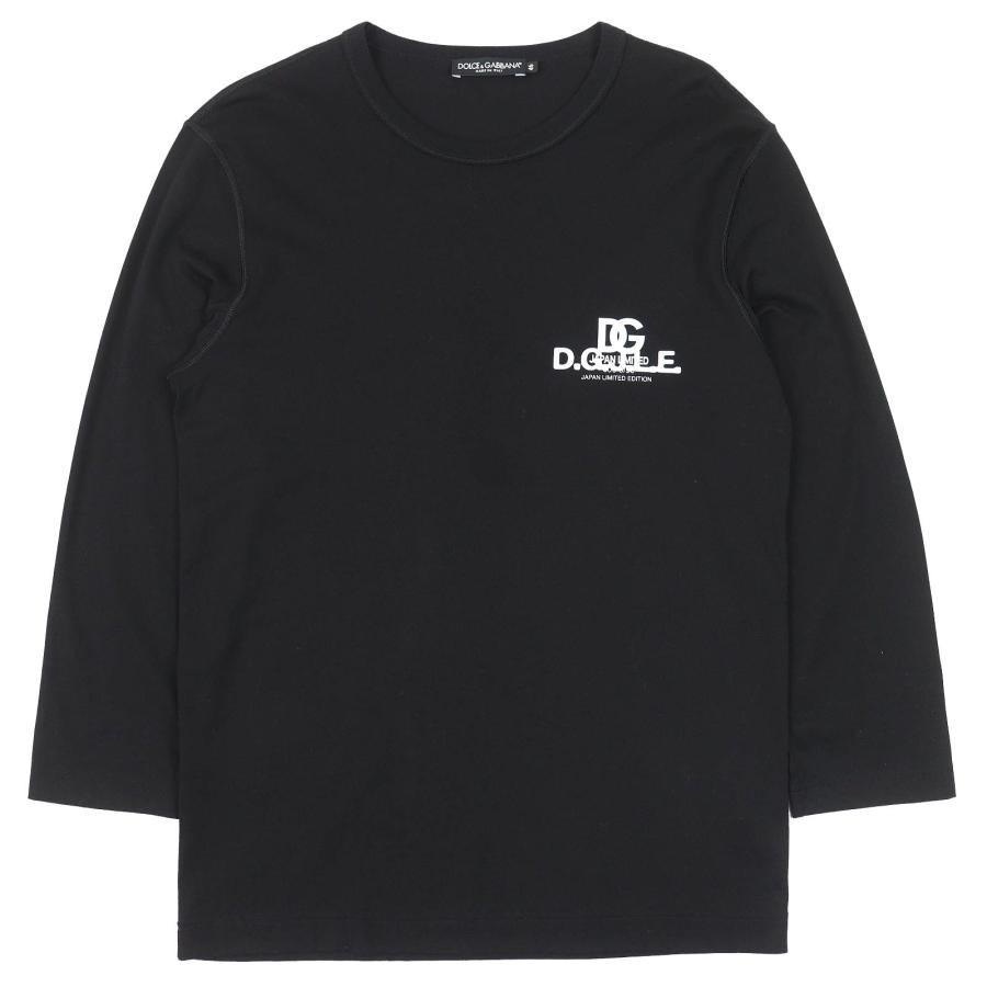 極美品△DOLCE&GABBANA ドルチェ＆ガッバーナ I8847M コットン100％ 黒 