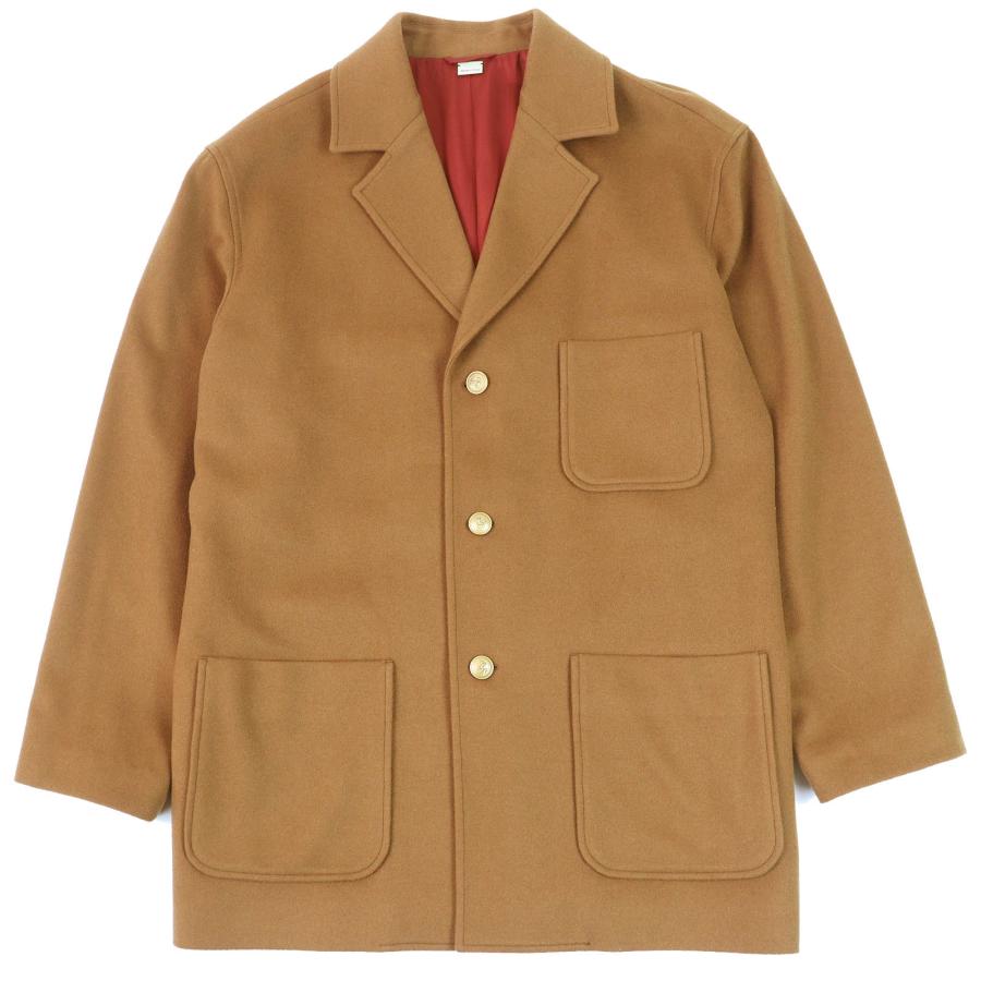 極美品△GUCCI グッチ 728446 カシミヤ100％ スネークエンブロイダリー 金ボタン シングルブレストコート ブラウン 46 伊製 正規品 メンズ GUCCI（グッチ） 極美品△GUCCI 728446 カシミヤ100％ スネークエン