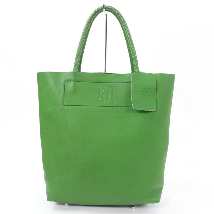 HIROFU（ヒロフ） 良品☆HIROFU チャーム付 ロゴ刻印 オールレザー