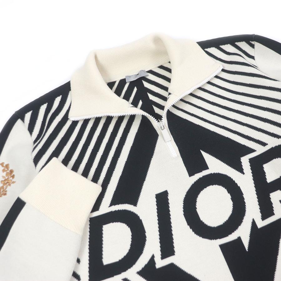 極美品□DIOR ディオール オム 313M649AT476 ウール ハイカラー CDダイヤモンド 長袖ニット セーター アイボリー XXL イタリア製 正規品 メンズ Dior HOMME 極美品□DIOR ディオール オム 313M649AT476 ウール ハイ