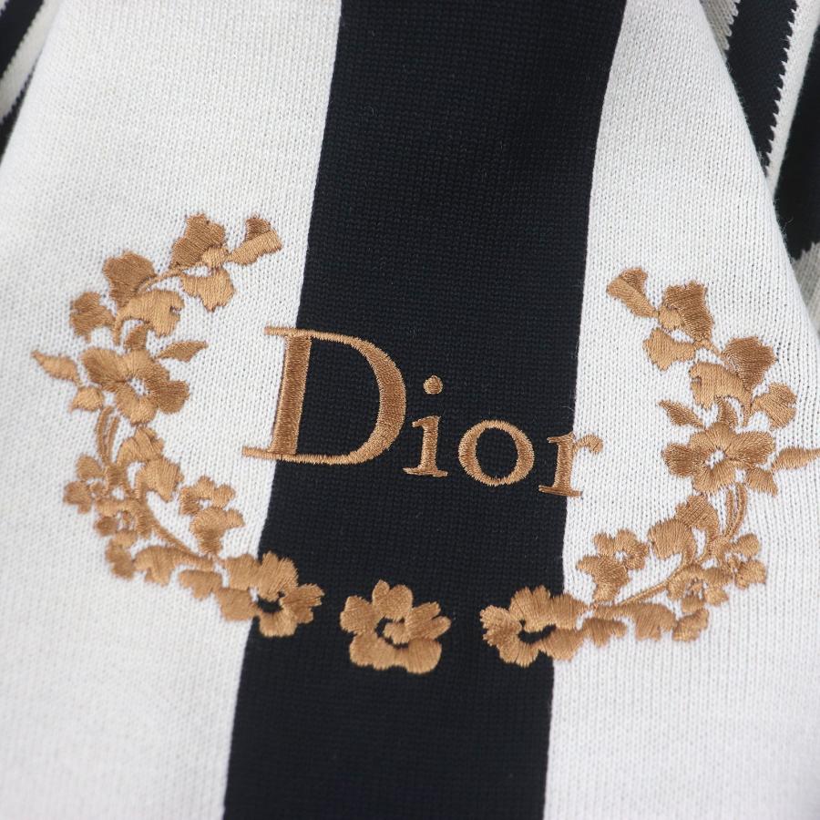 極美品□DIOR ディオール オム 313M649AT476 ウール ハイカラー CDダイヤモンド 長袖ニット セーター アイボリー XXL イタリア製 正規品 メンズ Dior HOMME 極美品□DIOR ディオール オム 313M649AT476 ウール ハイ