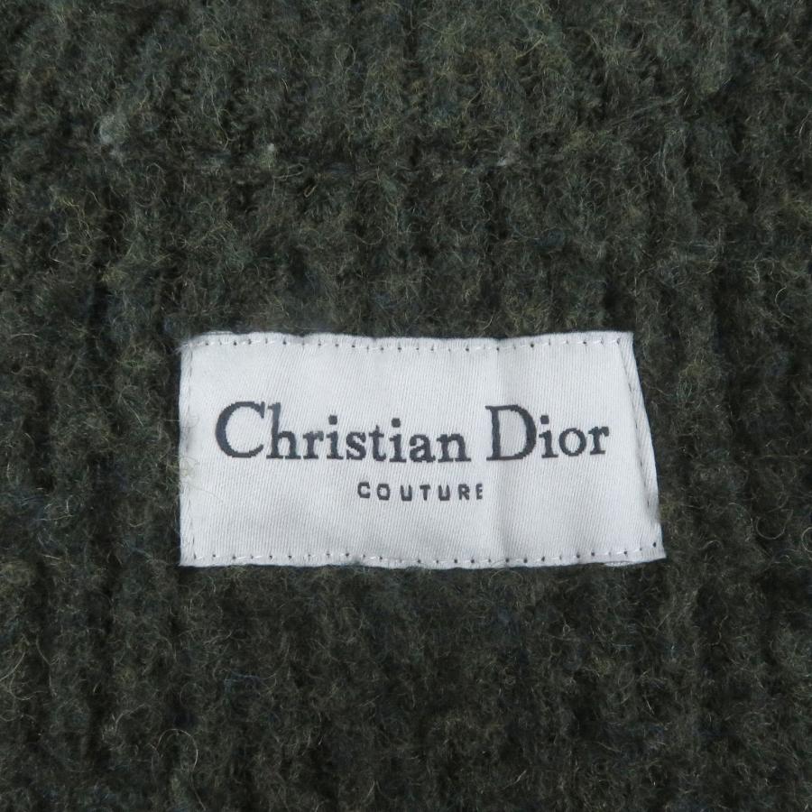 美品□DIOR ディオール オム 23SS 383M640AT547 ウール100％ COUTURE カセンティーノ 肘パッチ タートルネック 長袖ニット グリーン L イタリア製 正規品 メンズ Dior HOMME 美品□DIOR ディオール オム 23SS 383M640AT547 ウール100