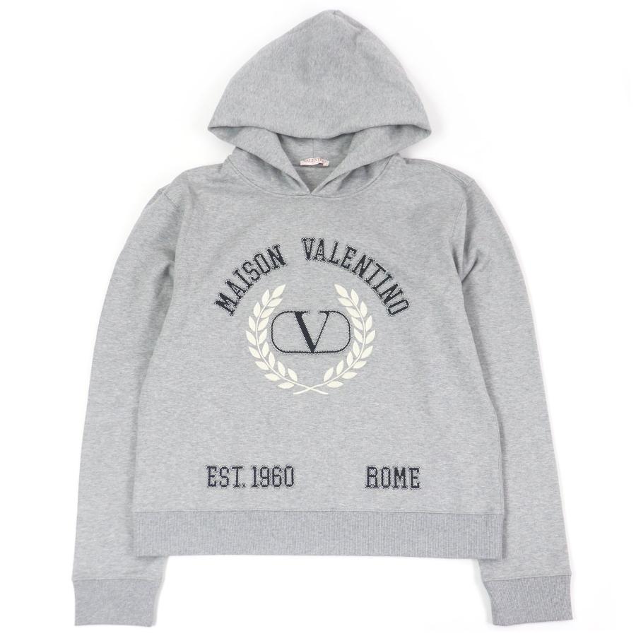 極美品□VALENTINO ヴァレンティノ 22AW 1V3MF22U8MG ロゴエンブロイダリー フーディー プルオーバーパーカー XXL イタリア製 正規品 VALENTINO（ヴァレンティノ） 極美品□VALENTINO 22AW 1V3MF22U8MG