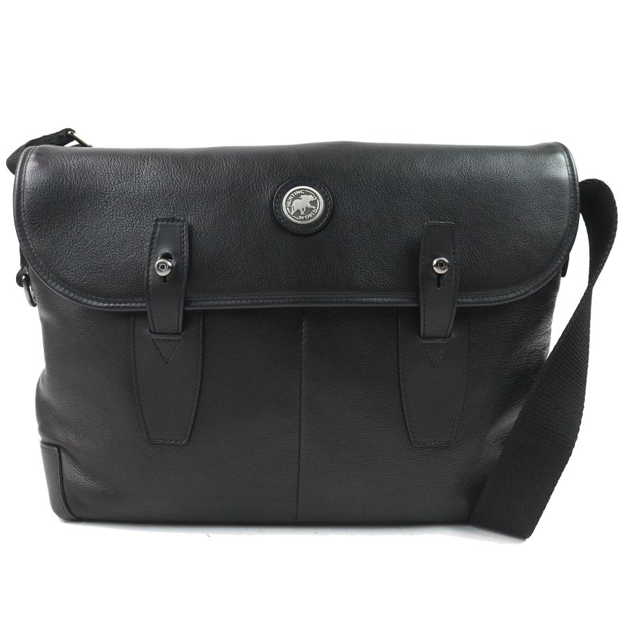 美品 ハンティングワールド キャリーオール ショルダー バッグ レザー