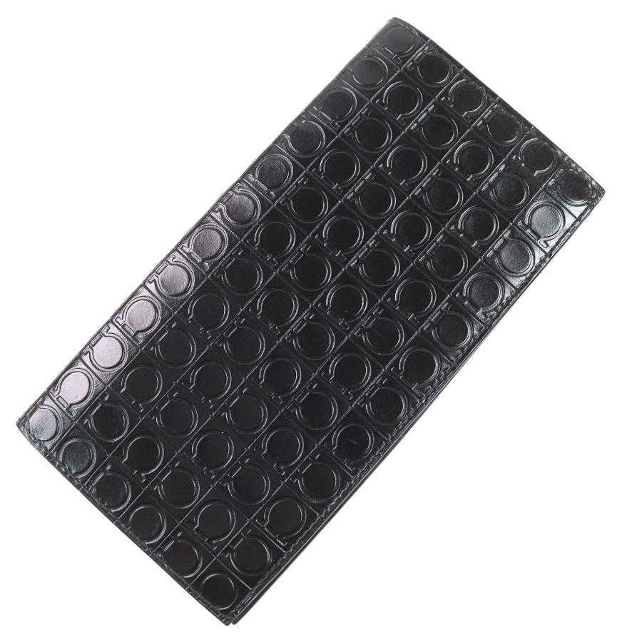 極美品Salvatore Ferragamo ガンチーニ柄 レザー 二つ折り ドンドン見直し】極美品△Salvatore Ferragamo サルヴァトーレ