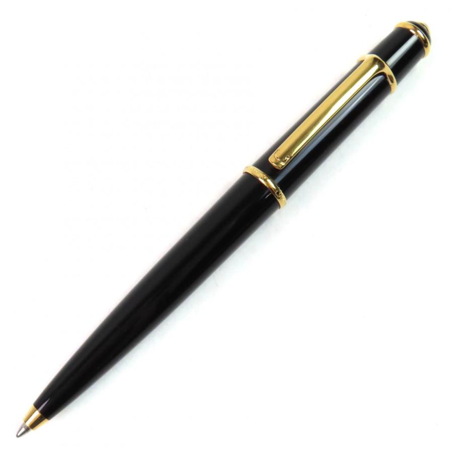 極美品●Cartier ディアボロ ドゥ カルティエ ブルージェムストーン付き ツイスト式 ボールペン ブラック×ゴールド 筆記確認済み Cartier（カルティエ） 美品△Cartier ディアボロ ドゥ ブルー