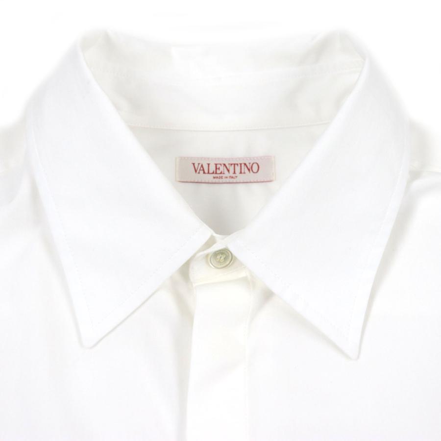 ヴァレンティノ VALENTINO デザイン 長袖シャツ 42 白 イタリア製