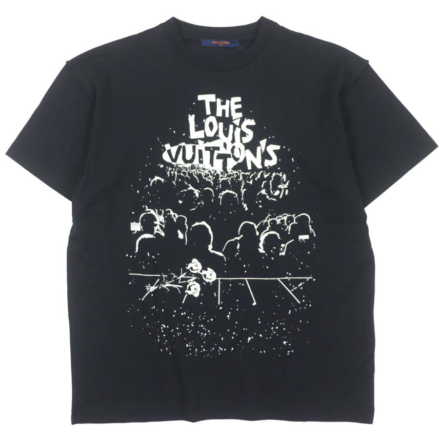 未使用品▼LOUIS VUITTON ルイヴィトン 23SS LVコンサートプリント インサイドアウト 半袖Ｔシャツ ブラック S イタリア製 正規品 メンズ LOUIS VUITTON（ルイ・ヴィトン） 未使用品▽LOUIS VUITTON 23SS LV