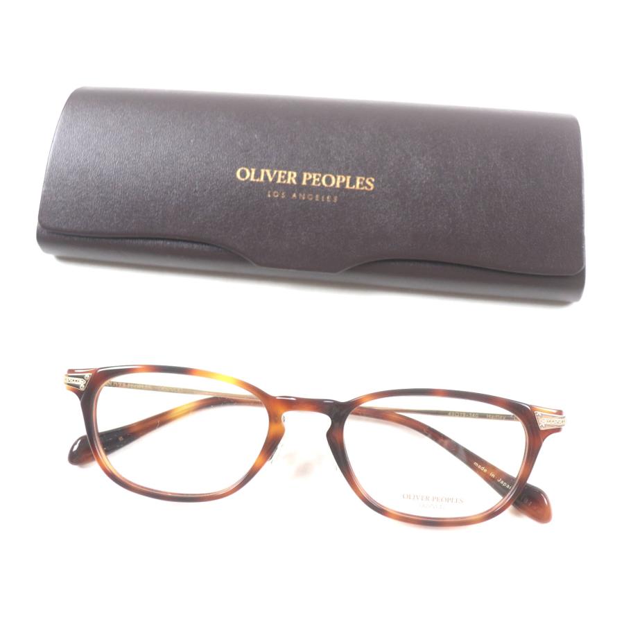 未使用品▼OLIVER PEOPLES オリバーピープルズ Hadley DM マーブル柄 ウェリントンシェイプ メガネ 眼鏡 アイウェア クリアブラウン 49□19-140 デモレンズ ケース付き 日本製 メンズ OLIVER PEOPLES（オリバーピープルズ） 未使用品▽オリバーピープルズ