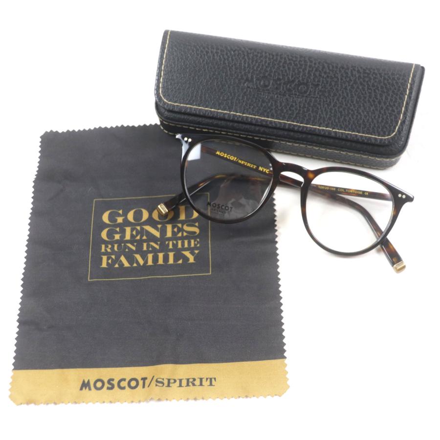 極美品▽MOSCOT モスコット JARED マーブル柄 ラウンド メガネ 眼鏡