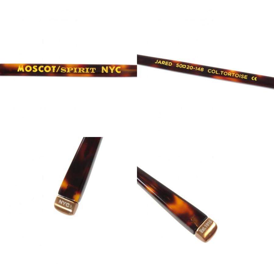 極美品▽MOSCOT モスコット JARED マーブル柄 ラウンド メガネ 眼鏡