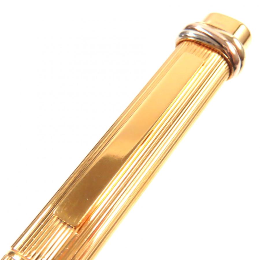 Cartier カルティエ トリニティ キャップ式 ゴールド ボールペン Cartier（カルティエ） 良品▽Cartier ヴィンテージ トリニティ