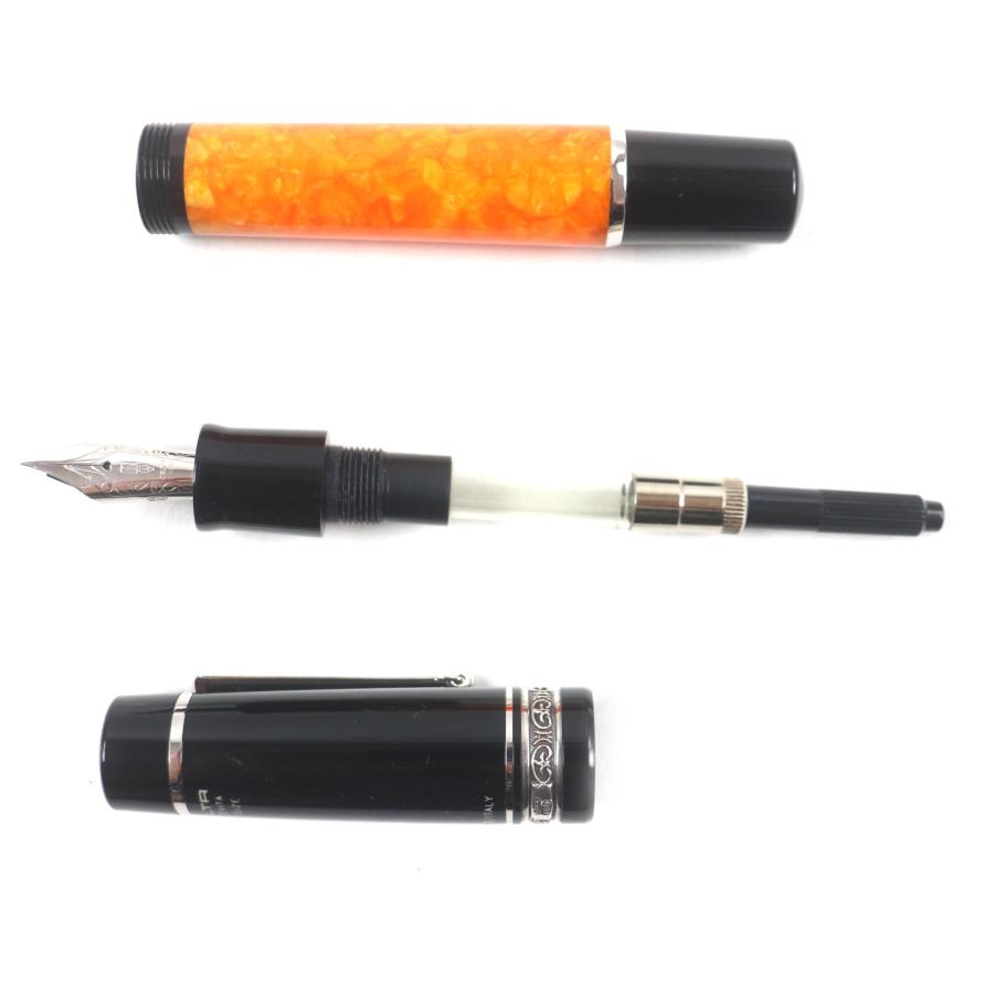 極美品▽DELTA デルタ ドルチェビータ ミディアム ペン先14K SV925 EF