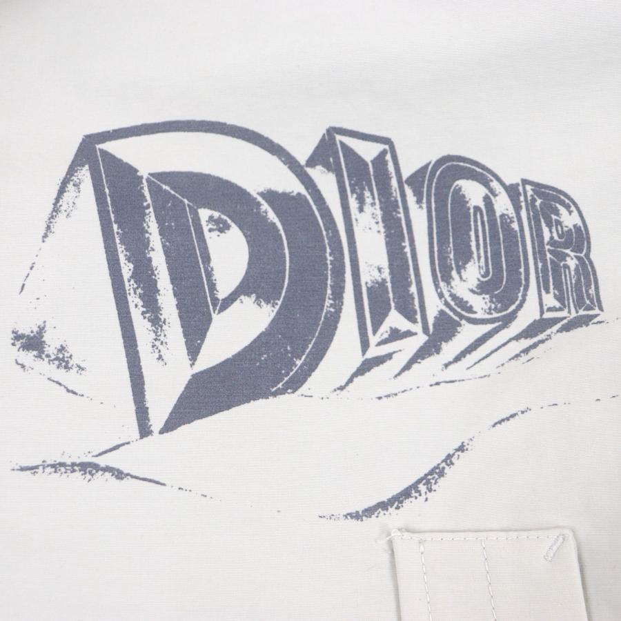 極美品▼DIOR ディオール オム 23AW 39C308A5834 バックプリント フード付き テクニカルコットン WZIPUP モッズコート 48 正規品 メンズの画像