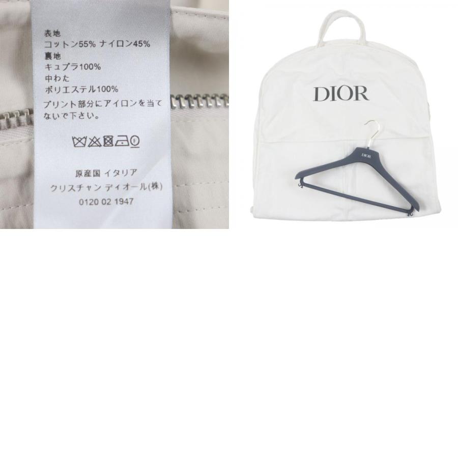 極美品▼DIOR ディオール オム 23AW 39C308A5834 バックプリント フード付き テクニカルコットン WZIPUP モッズコート 48 正規品 メンズの画像