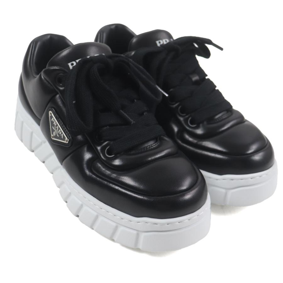 新品未使用PRADAエナメルラバーソールとトライアングルロゴ38 PRADA（プラダ） 未使用品▽PRADA 2EE386 トライアングルロゴ 三角