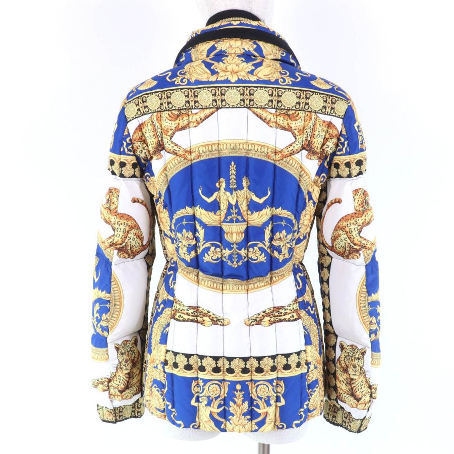 未使用品☆VERSACE ヴェルサーチ A80273 バロックプリント メデューサボタン ダウンジャケット マルチ 36 イタリア製 正規品 レディースの画像