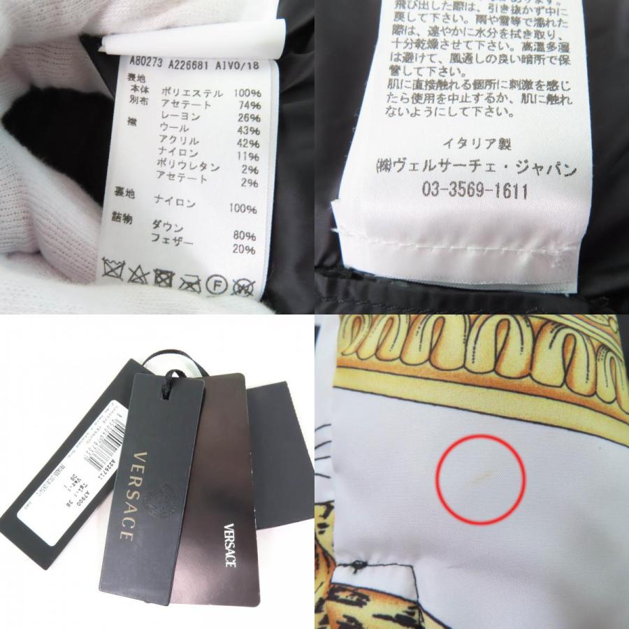 未使用品☆VERSACE ヴェルサーチ A80273 バロックプリント メデューサボタン ダウンジャケット マルチ 36 イタリア製 正規品 レディースの画像