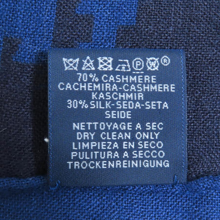 HERMES（エルメス） 美品◇HERMES カシミヤ シルク混 Hロゴ 総柄 ミニ