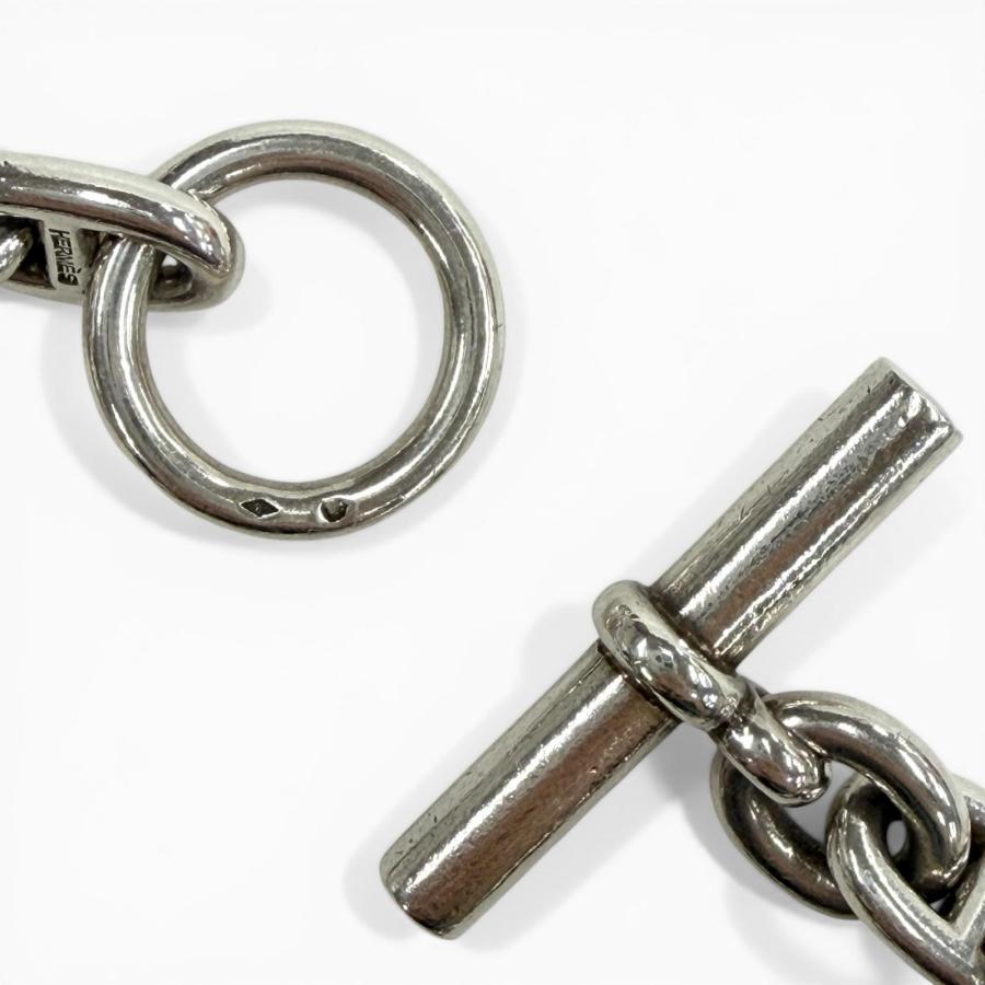 【新品】 シルバー 925 ヴィンテージ シェーヌ 9コマ ブレスレット HERMES（エルメス） 美品◇HERMES ヴィンテージ 90s シェーヌダンクル