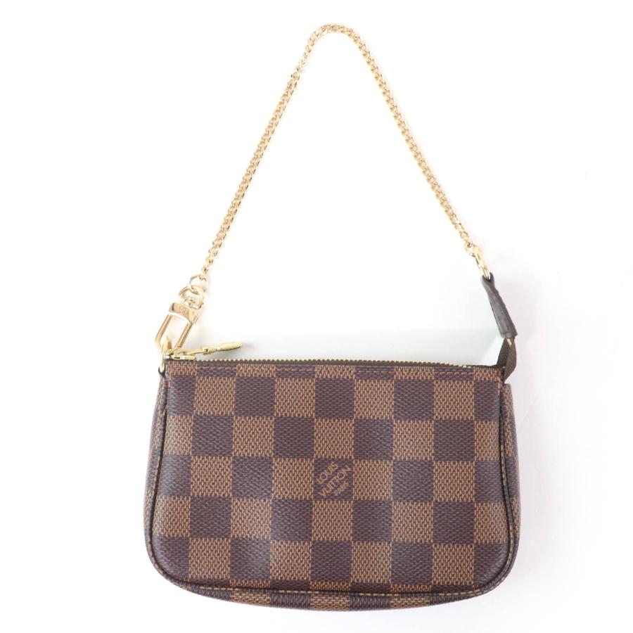 極美品☆LOUIS VUITTON ルイヴィトン N58009 ミニ・ポシェット・アクセソワール ダミエ・エベヌ ブラウン フランス製 レディース LOUIS VUITTON（ルイ・ヴィトン） 極美品☆LOUIS VUITTON N58009 ミニ