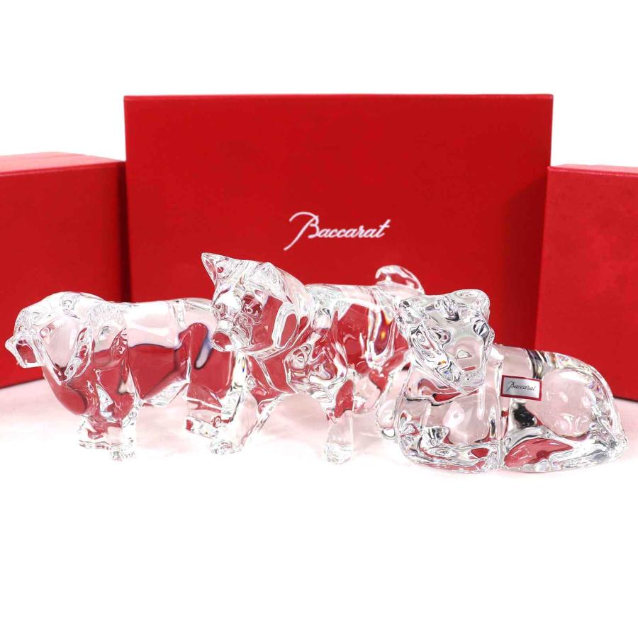 バカラ（Baccarat） 未使用品△Baccarat クリスタル 干支 牛 未 戌