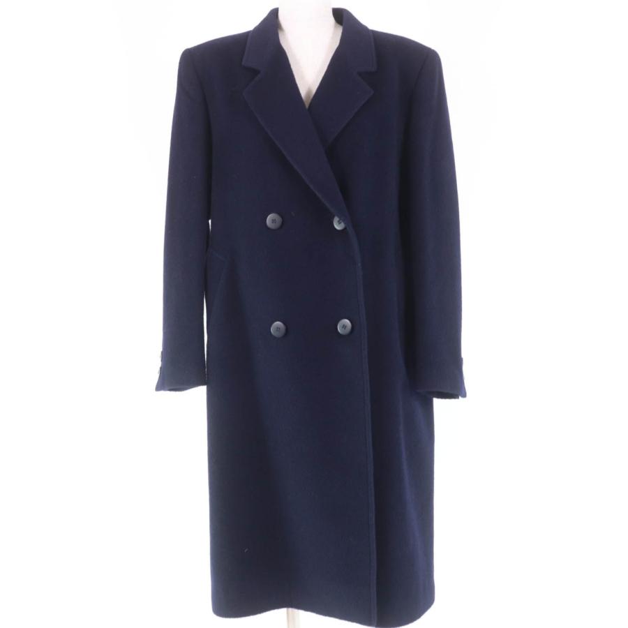 【美品/希少】HERNO カシミヤ混ダブルブレストロングコート 裏地シルク総柄 HERNO（ヘルノ） 美品☆Herno ヴィンテージ ウール カシミヤ 裏地