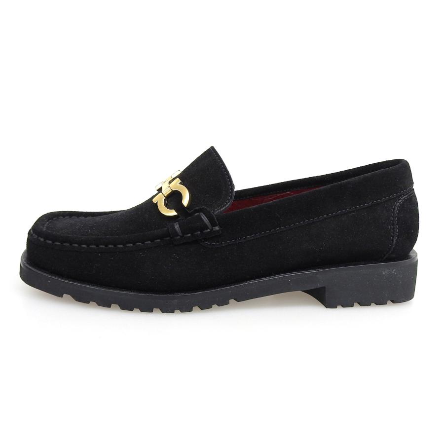 フェラガモ スウェードローファー ブラック 極美品△Salvatore Ferragamo SPORT サルヴァトーレ フェラガモ