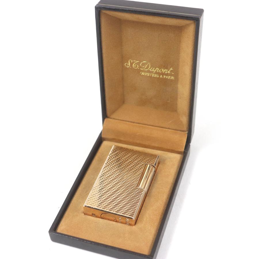 外装極美品□Dupont デュポン ライン1 ロング チェック柄 スクエア