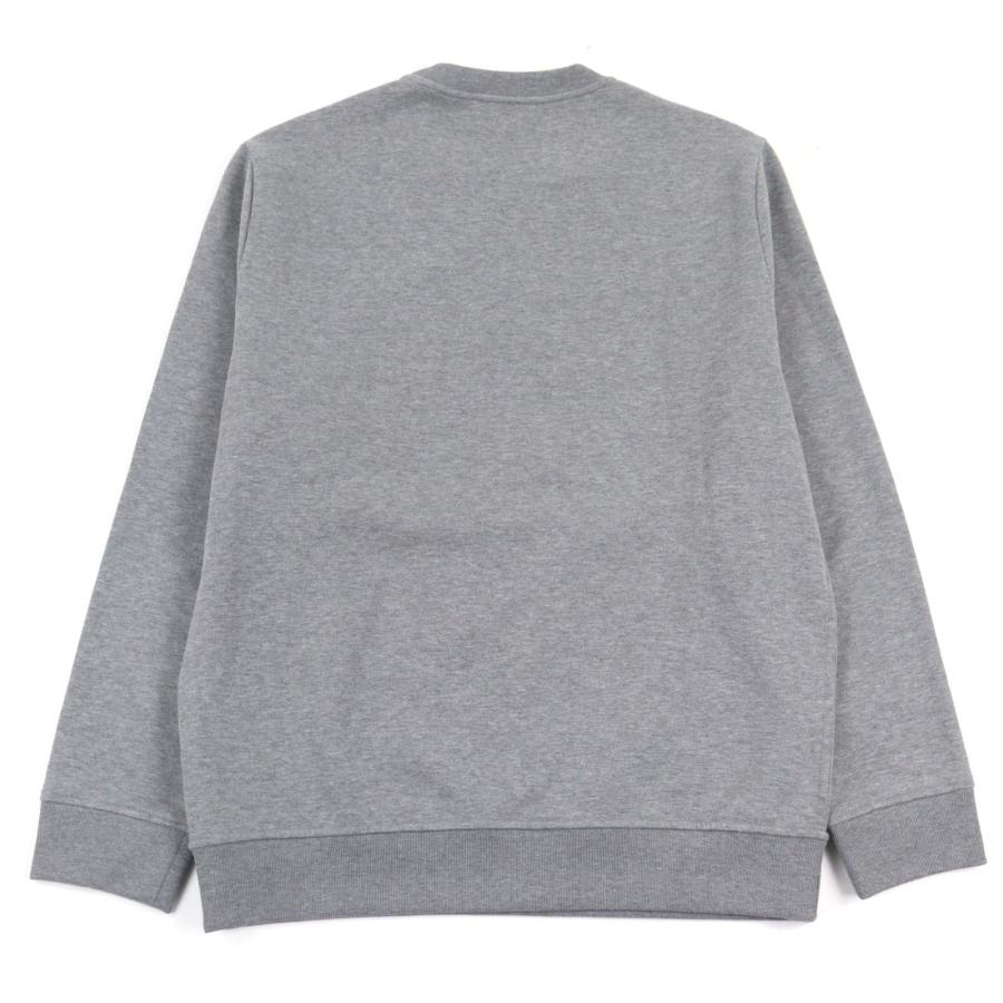 極美品○HERMES エルメス 24AW 467810HA llerie au Carre メタルリー・オ・カレ コットン100% レザーパッチ ラウンドネック スウェット グレー系 M イタリア製 正規品 メンズ HERMES（エルメス） 極美品○HERMES 24AW 467810HA Metallerie au