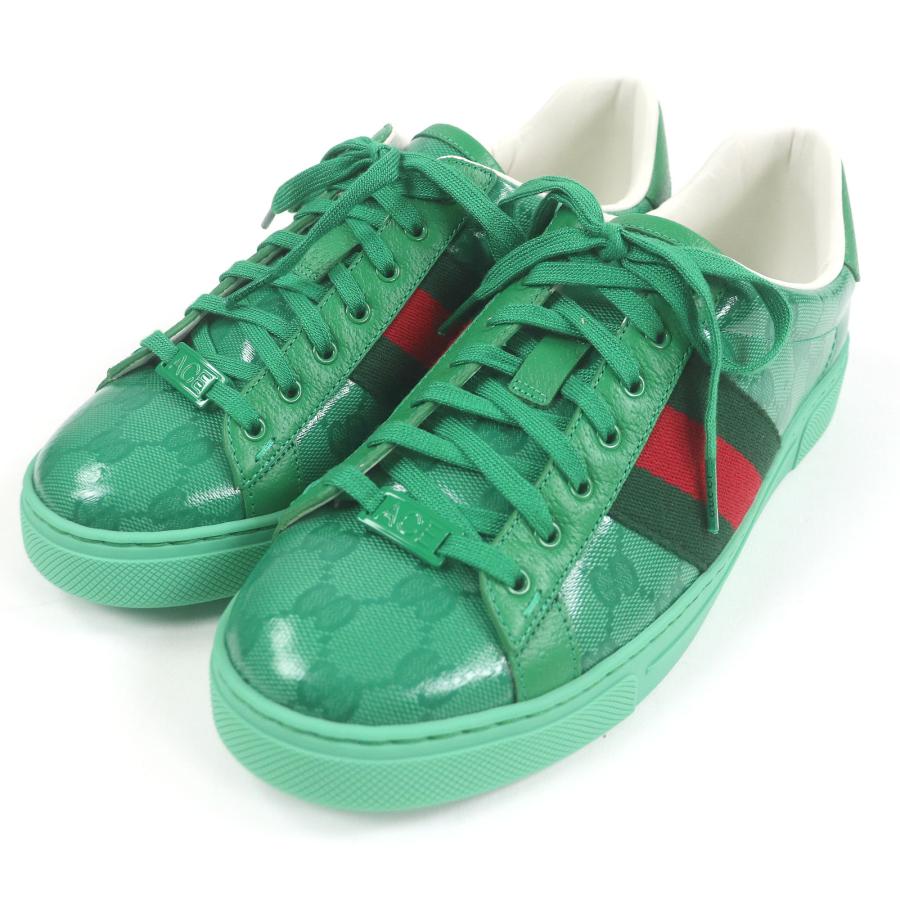 GUCCI（グッチ） 未使用品□GUCCI 760775 エース GGクリスタル ウェブ