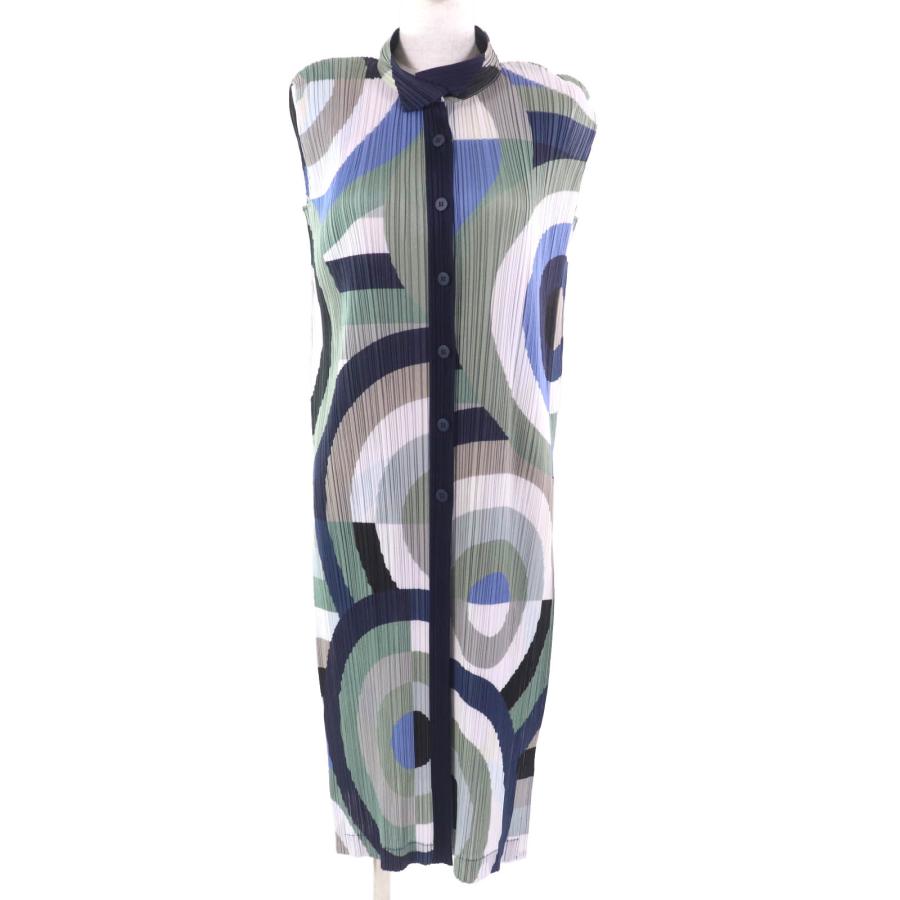 美品】プリーツプリーズ イッセイミヤケ ノースリーブ ワンピース ロング 2