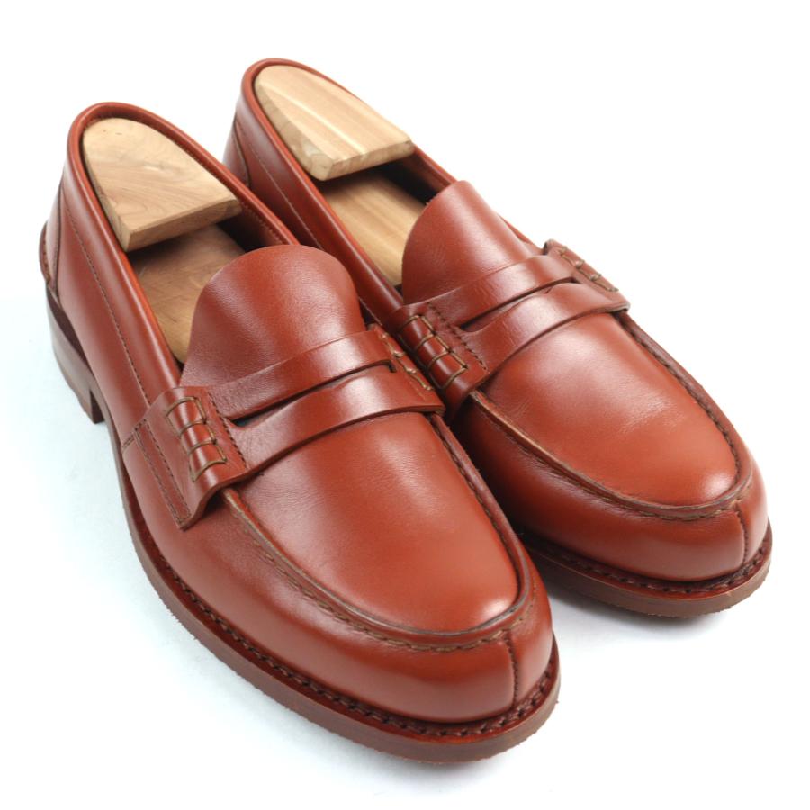 美品○CHURCH’S チャーチ PEMBREY レザー ラスト126 スプリットトゥ ヒールカウンター ペニーローファー ブラウン 6 メンズ Church's（チャーチ） 美品○CHURCH'S PEMBREY レザー ラスト126