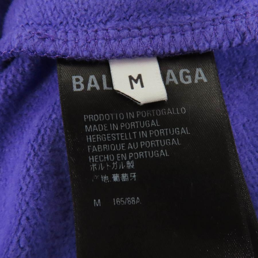 BALENCIAGA - 未使用品☆BALENCIAGA バレンシアガ 2021年製 670946 Bebe コットン100％ ストーン・フード付 パーカー パープル M 正規品 レディース BALENCIAGA（バレンシアガ） 未使用品☆BALENCIAGA 2021年製 670946