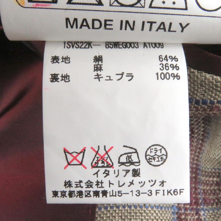 極美品□TAGLIATORE タリアトーレ Brilla シルク リネン チェック柄