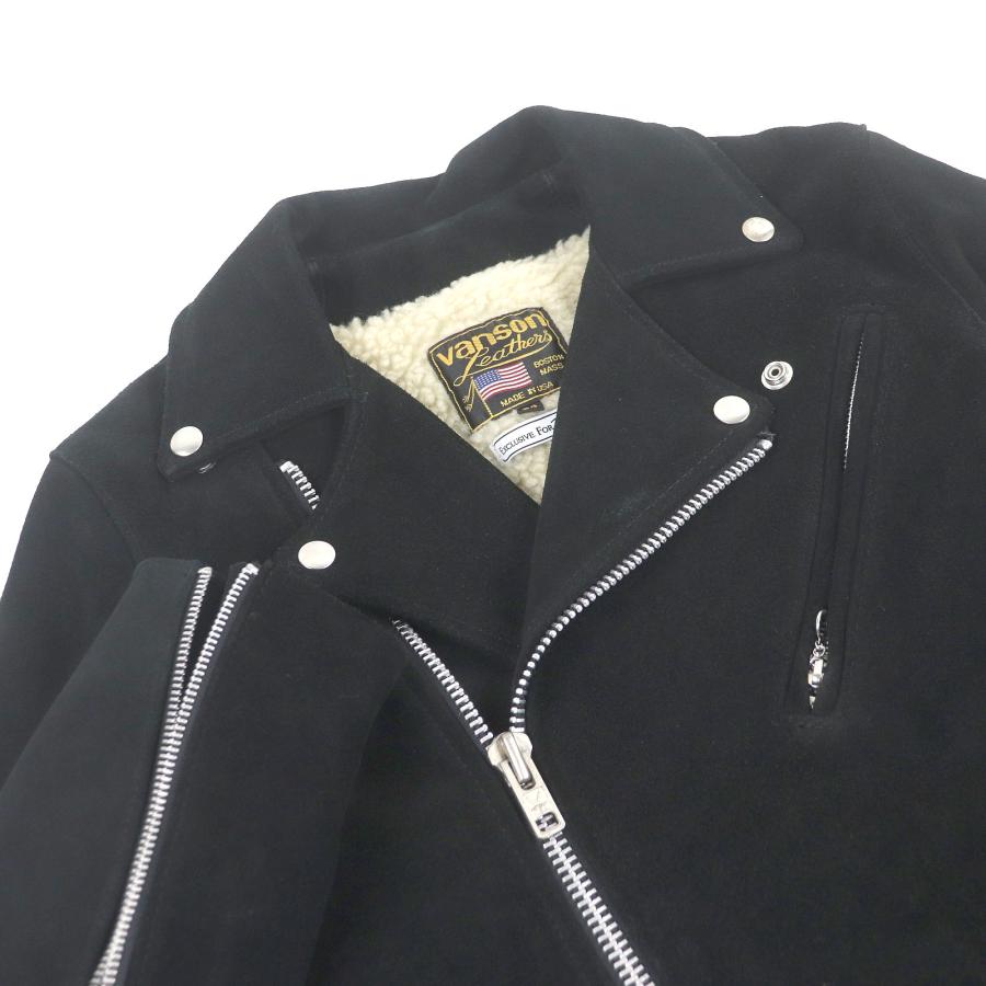 美品□VANSON Ron Herman バンソン ロンハーマン 牛革 スウェード 