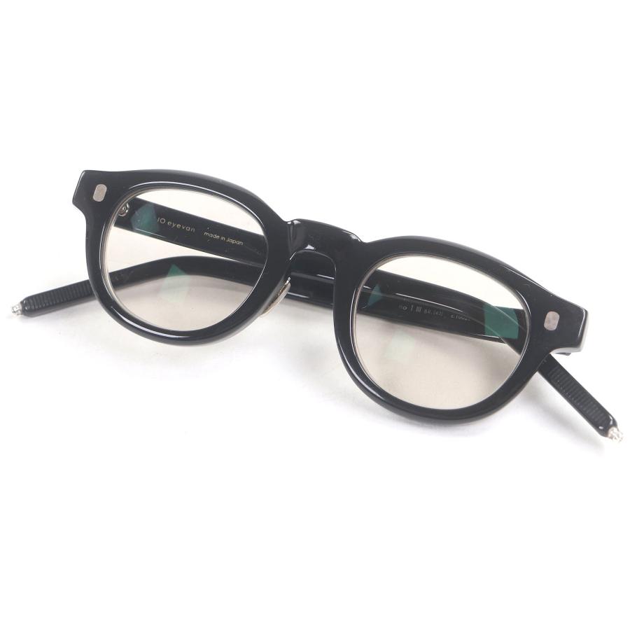 美品□EYEVAN アイヴァン no.1 III 一部925 現行品 メガネ 眼鏡 アイウェア ブラック 43□24-147 度入り 日本製 メンズ 定価99000円 美品□EYEVAN アイヴァン no.1 III 一部925 現行品 メガネ 眼鏡 アイ
