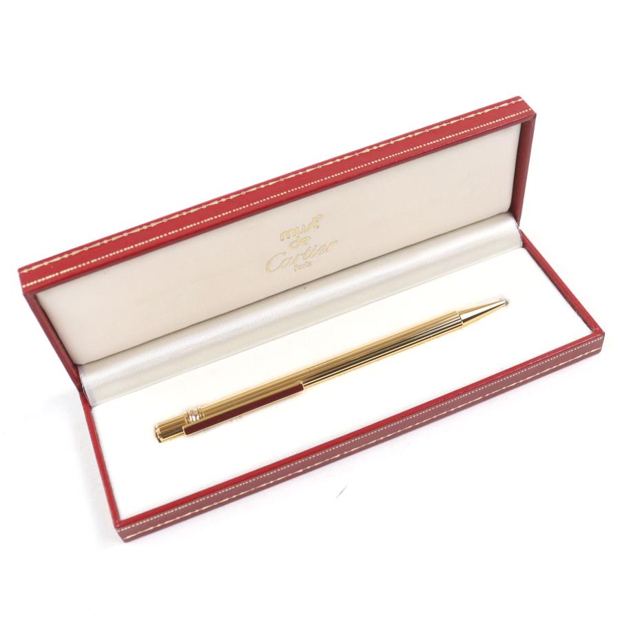【美品】Cartier カルティエ　高級　ボールペン　ツイスト式 Cartier（カルティエ） 極美品○Cartier トリニティ ロゴ刻印 ツイスト