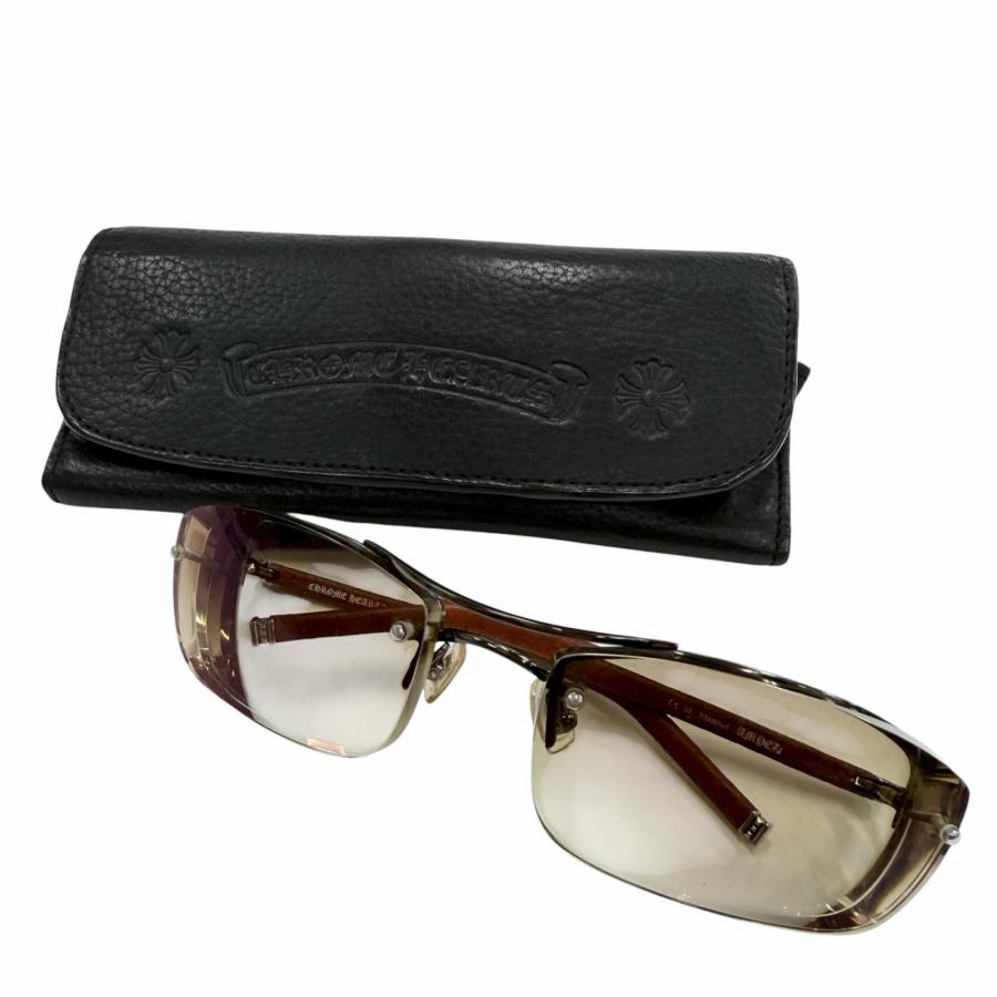 良品▽CHROME HEARTS クロムハーツ AMPED レザー 925 ツーブリッジ