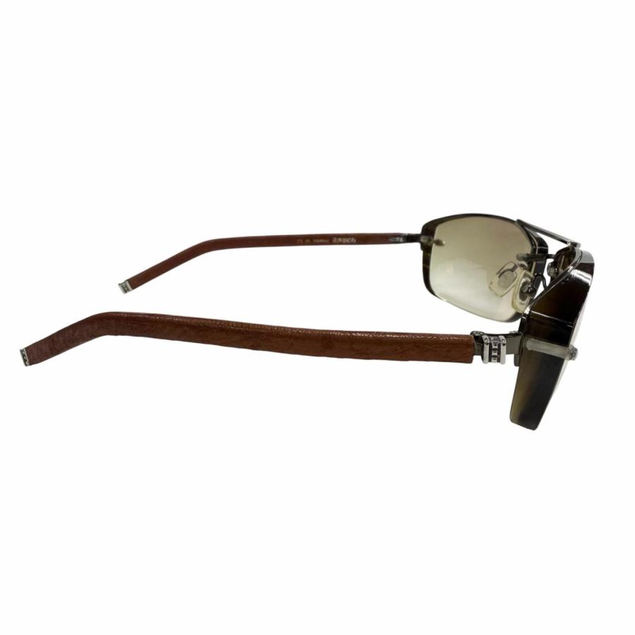 良品▽CHROME HEARTS クロムハーツ AMPED レザー 925 ツーブリッジ