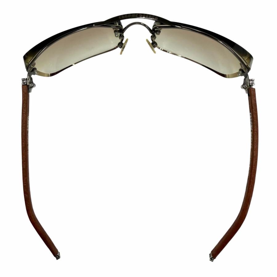 良品▽CHROME HEARTS クロムハーツ AMPED レザー 925 ツーブリッジ