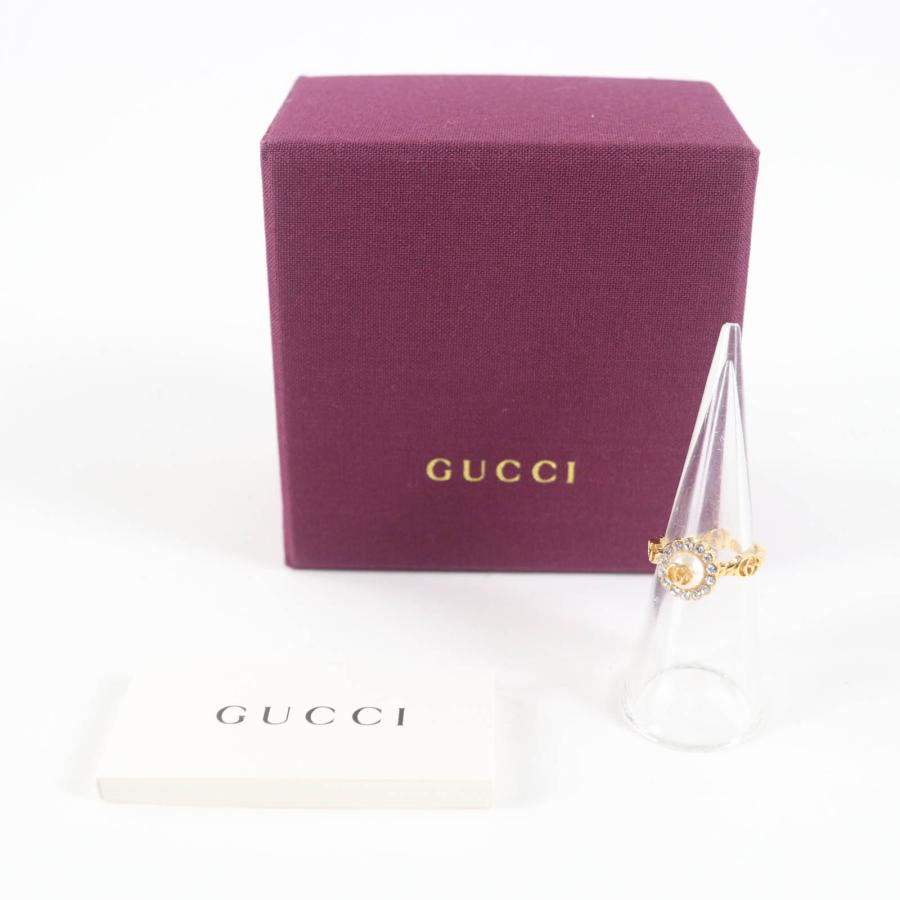 GUCCI（グッチ） 極美品☆GUCCI 702585 ダブルG ラインストーン F