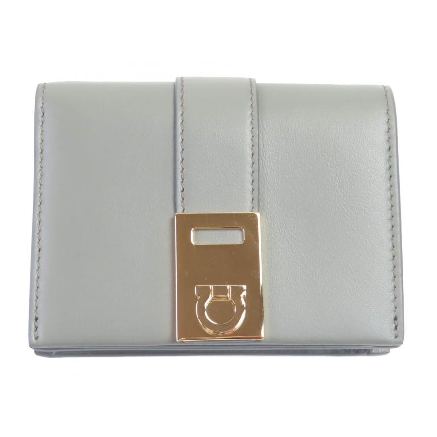 極美品◇FERRAGAMO フェラガモ 0775288 レザー ガンチーニ金具付き