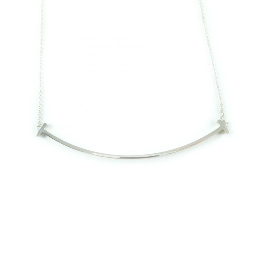 ティファニー　Tスマイル　ラージ　ネックレス　シルバー TIFFANY&Co.（ティファニー） 美品☆TIFFANY&Co. AG925 Tスマイル