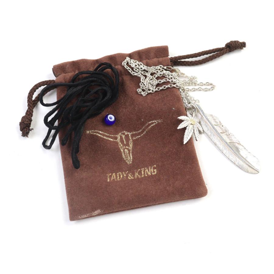 美品○TADY&KING タディアンドキング 925 18K 特大SVフェザー ガンジャ