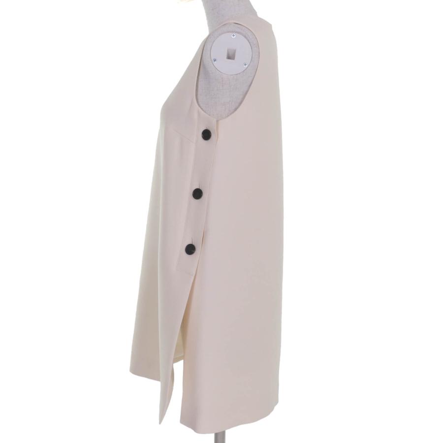 美品☆Christian Dior クリスチャンディオール 341B32A1166 シルク fallコレクション着用 ロゴボタン ドレス ワンピース 38 正規品の画像