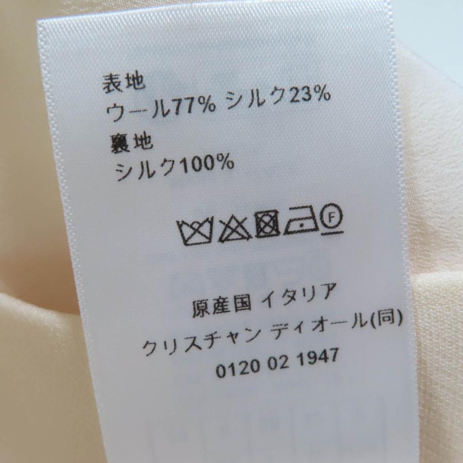 美品☆Christian Dior クリスチャンディオール 341B32A1166 シルク fallコレクション着用 ロゴボタン ドレス ワンピース 38 正規品の画像