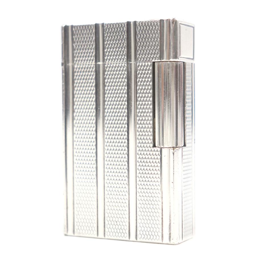 外装良品□Dupont デュポン ライン1 ロング ダイヤモンド ストライプ柄 スクエア ガスライター シルバー フランス製 メンズ 着火不可 外装良品□Dupont デュポン ライン1 ロング ダイヤモンド ストライプ柄