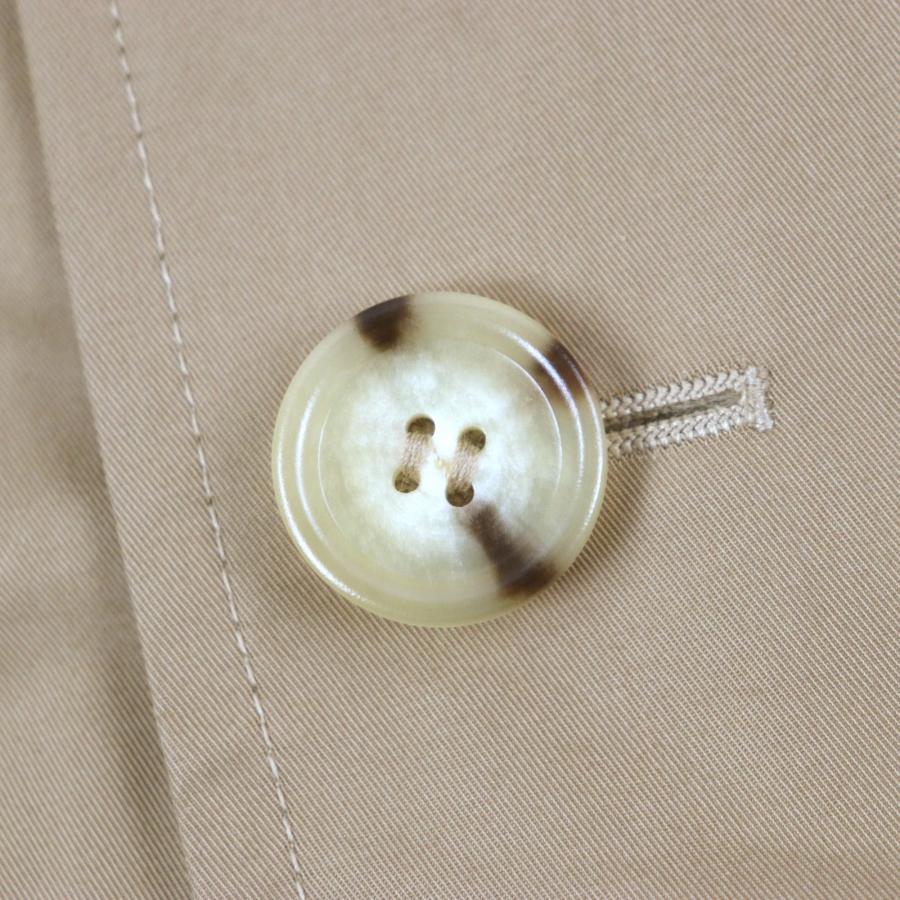 美品　GUCCI　スプリングコート　ロゴ　ゴールドボタン　カーキベージュ　L GUCCI（グッチ） 美品▽GUCCI 452368 バックタイガー刺繍 裏地シルク